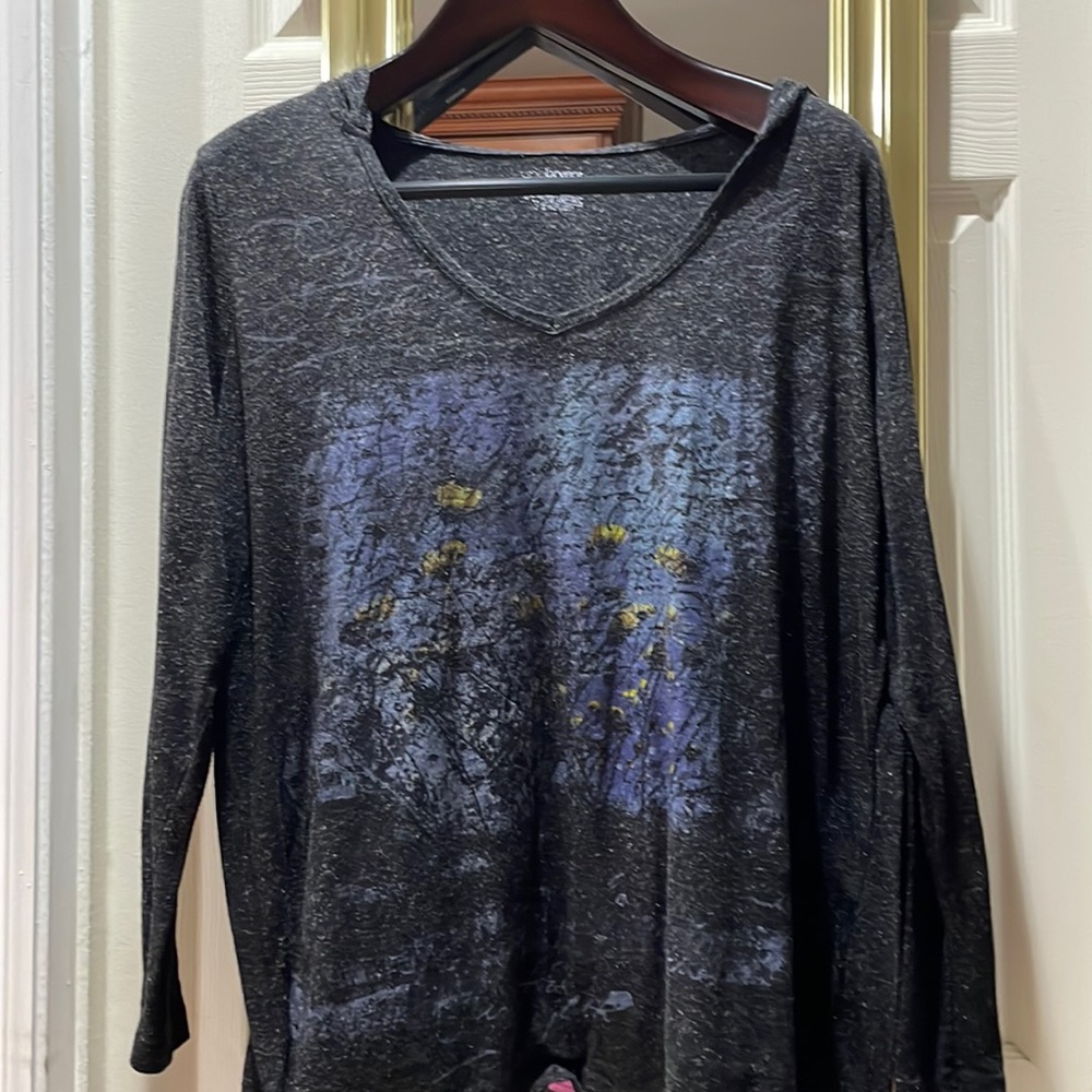 Lane Bryant hooded long sleeve shirt